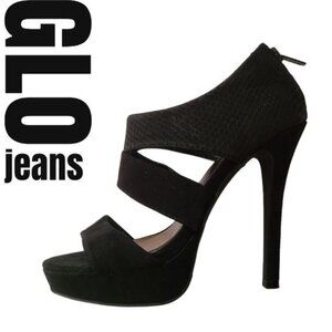 GLOjeans Black 4+ Inch Sexy 5M High Heels